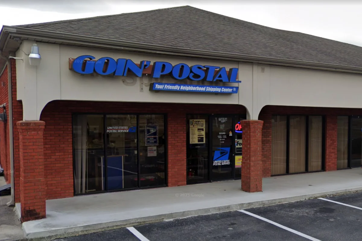 Exterior of Goin' Postal Madison shipping center in Madison, AL