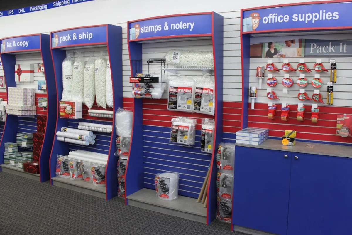 Interior of Goin' Postal West Bloomfield shipping center in West Bloomfield, MI