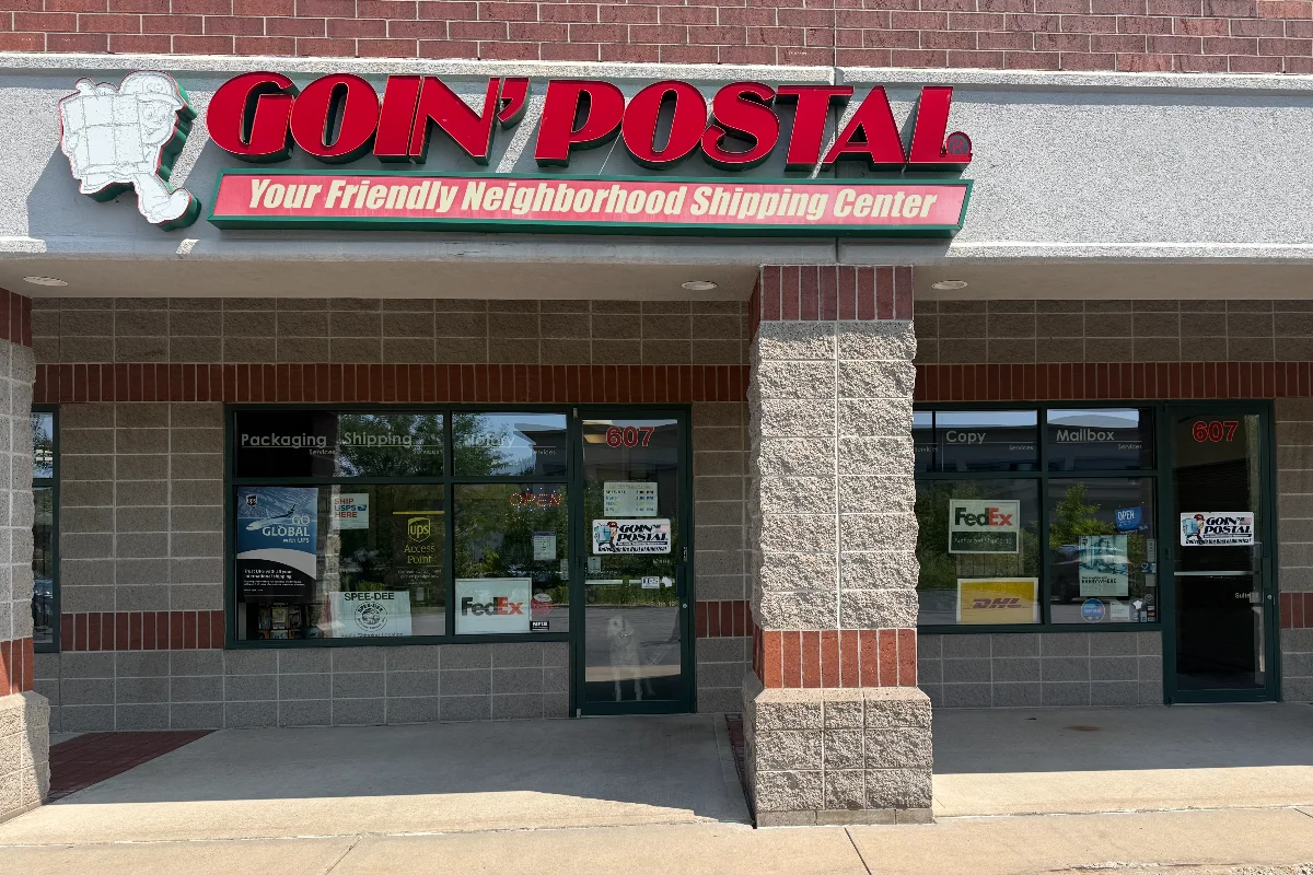 Exterior of Goin' Postal Wausau shipping center in Wausau, WI