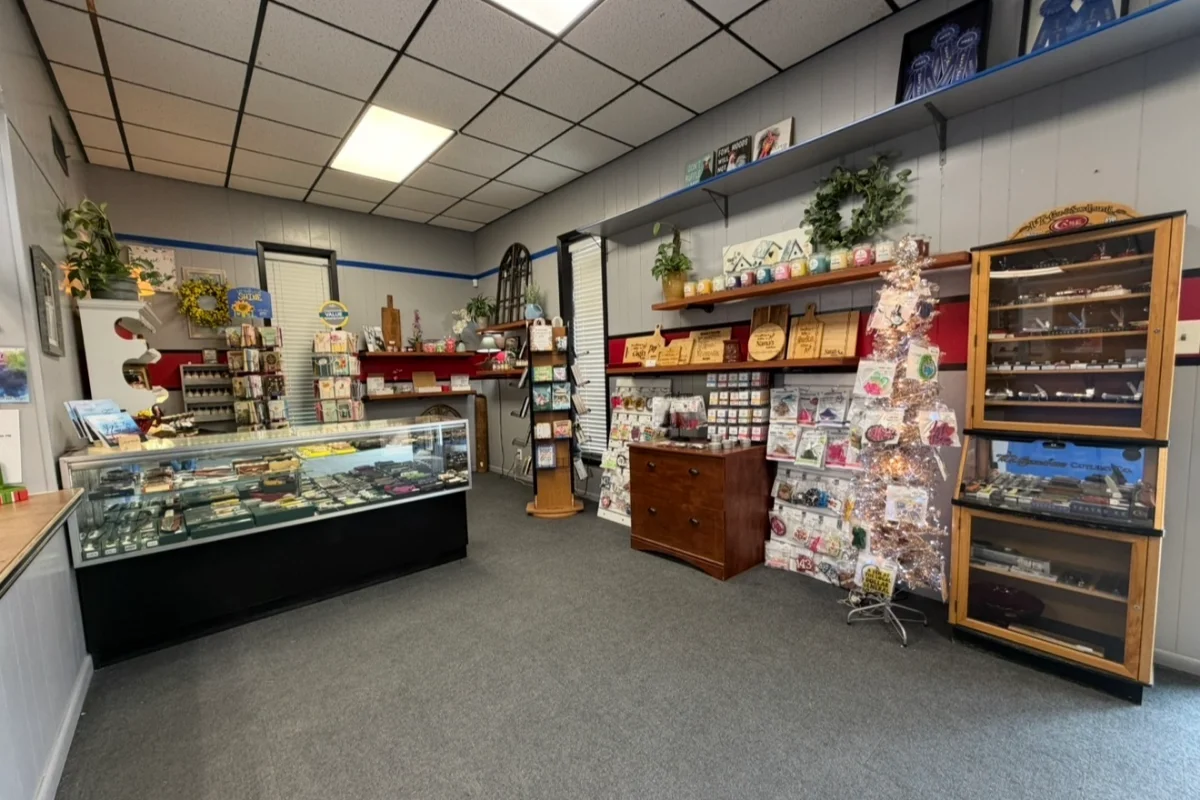 Interior of Goin' Postal Corsicana shipping center in Corsicana, TX
