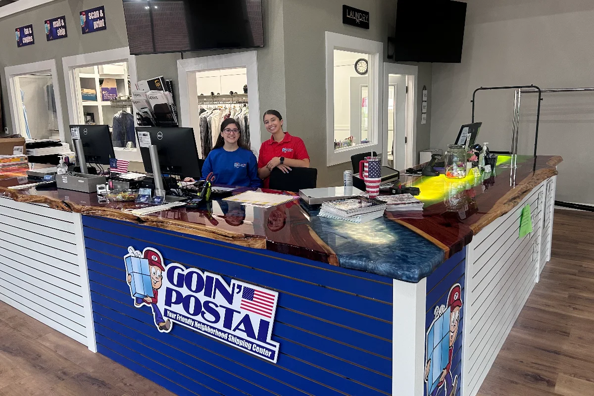 Interior of Goin' Postal Chillicothe shipping center in Chillicothe, MO